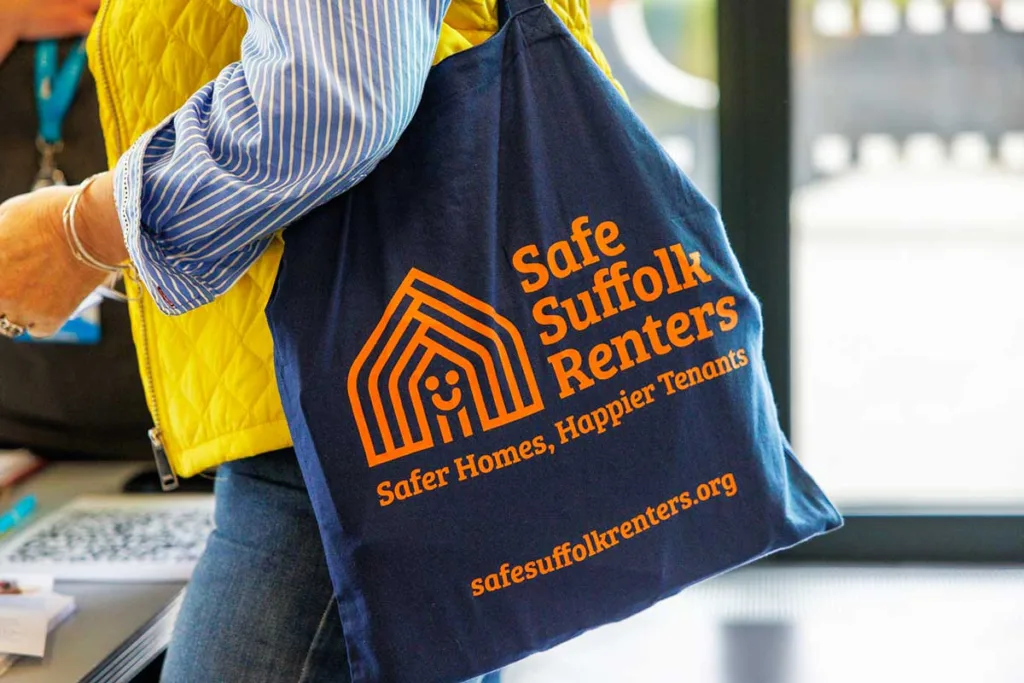Promotional bags for Safe Suffolk Renters