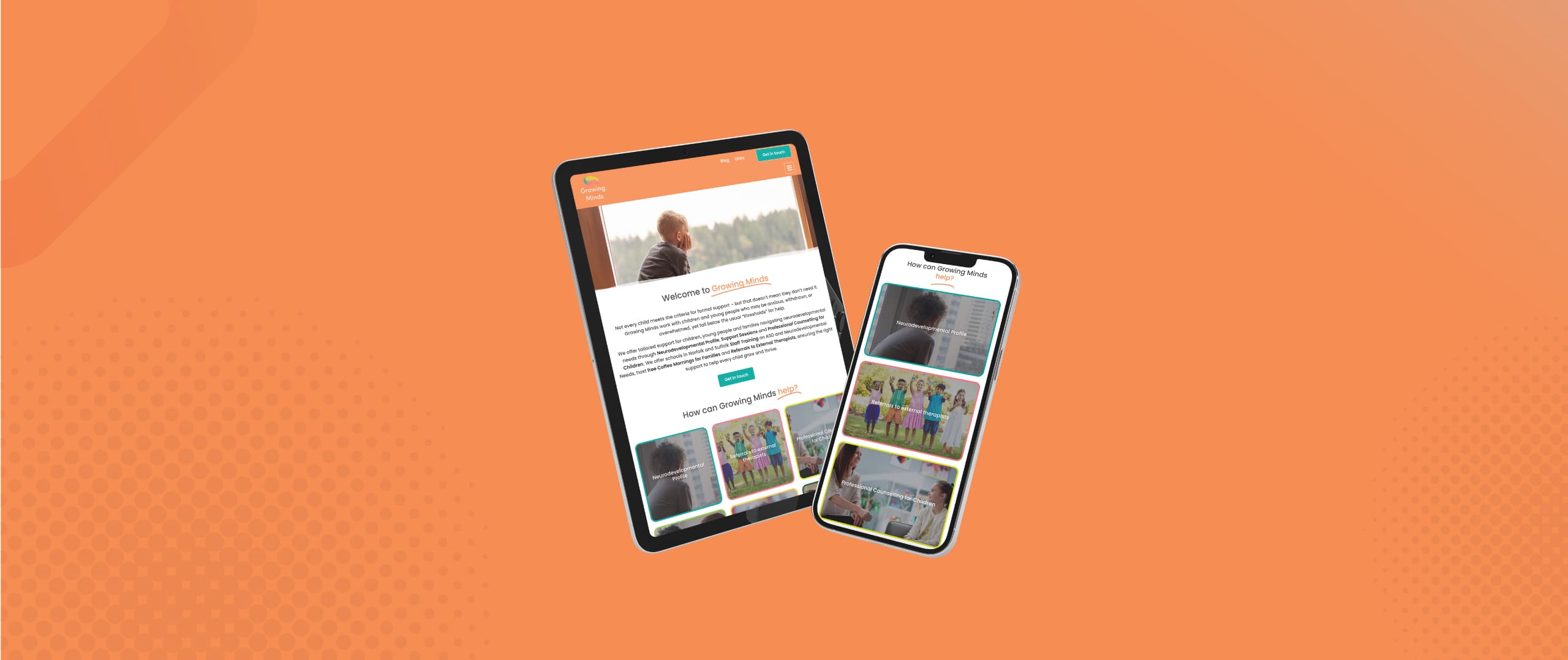Growing Minds website design